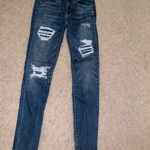 Distressed jeans